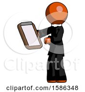 Poster, Art Print Of Orange Clergy Man Reviewing Stuff On Clipboard