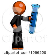 Orange Clergy Man Holding Large Test Tube