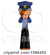 Poster, Art Print Of Orange Police Man Laugh Giggle Or Gasp Pose