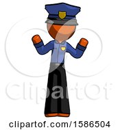 Poster, Art Print Of Orange Police Man Shrugging Confused
