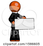Poster, Art Print Of Orange Clergy Man Presenting Large Envelope