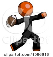 Poster, Art Print Of Orange Clergy Man Throwing Football