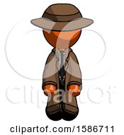 Poster, Art Print Of Orange Detective Man Kneeling Front Pose