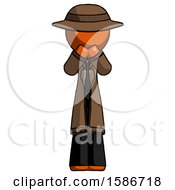 Poster, Art Print Of Orange Detective Man Laugh Giggle Or Gasp Pose