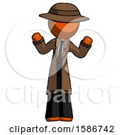 Poster, Art Print Of Orange Detective Man Shrugging Confused