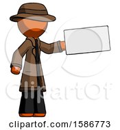 Poster, Art Print Of Orange Detective Man Holding Large Envelope