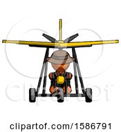 Poster, Art Print Of Orange Detective Man In Ultralight Aircraft Front View