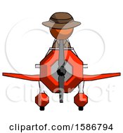 Poster, Art Print Of Orange Detective Man In Geebee Stunt Plane Front View