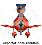 Poster, Art Print Of Orange Police Man In Geebee Stunt Plane Front View