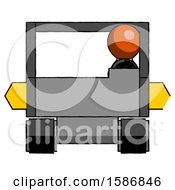 Poster, Art Print Of Orange Clergy Man Driving Amphibious Tracked Vehicle Front View