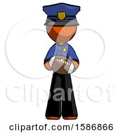 Poster, Art Print Of Orange Police Man Giving Football To You