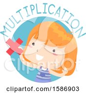 Poster, Art Print Of Red Haired White Girl Holding An X Multiplication Sign