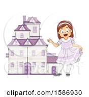 Poster, Art Print Of Brunette White Girl Welcoming Us To Her Big Doll House