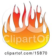 Ball Of Red And Orange Flames Clipart Illustration