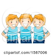 Poster, Art Print Of Group Of Matching Triplet Boys