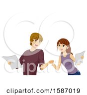 Poster, Art Print Of Teen Couple Practicing Their Acting Roles