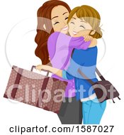Poster, Art Print Of Teen Girls Hugging
