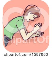 Clipart Of A Man Lying Down After Fainting And Losing Consciousness Royalty Free Vector Illustration