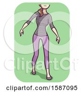 Poster, Art Print Of Woman Walking With Unsteady Gait