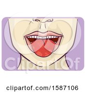 Clipart Of A Person With Patches On Tongue Royalty Free Vector Illustration