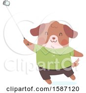 Poster, Art Print Of Dog Using A Selfie Stick