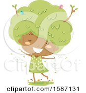 Poster, Art Print Of Girl Tree Dancing In A Breeze