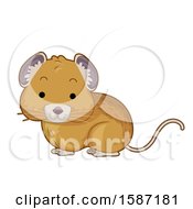 Clipart Of A Cute Pika Royalty Free Vector Illustration