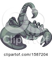 Clipart Of A Tough Scorpion Royalty Free Vector Illustration
