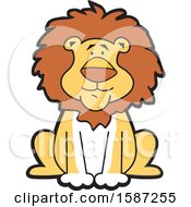 Poster, Art Print Of Sitting Male Lion Mascot