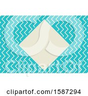 Clipart Of A Zig Zag Business Card Background Design Royalty Free Vector Illustration