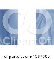 Clipart Of A Blue Marble Business Card Background Design Royalty Free Vector Illustration