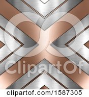 Poster, Art Print Of Rose Gold And Brushed Silver Background