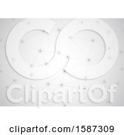 Clipart Of A Gray Network Connection Background Royalty Free Vector Illustration
