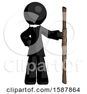 Poster, Art Print Of Black Clergy Man Holding Staff Or Bo Staff