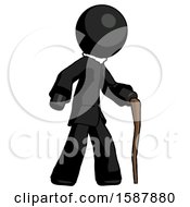 Poster, Art Print Of Black Clergy Man Walking With Hiking Stick