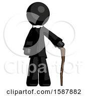 Poster, Art Print Of Black Clergy Man Standing With Hiking Stick