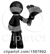 Poster, Art Print Of Black Clergy Man Holding Feather Duster Facing Forward