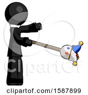 Poster, Art Print Of Black Clergy Man Holding Jesterstaff - I Dub Thee Foolish Concept