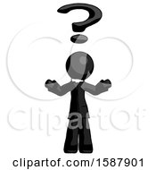 Poster, Art Print Of Black Clergy Man With Question Mark Above Head Confused