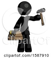 Poster, Art Print Of Black Clergy Man Holding Tools And Toolchest Ready To Work