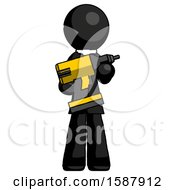 Poster, Art Print Of Black Clergy Man Holding Large Drill