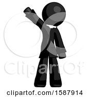 Black Clergy Man Waving Emphatically With Right Arm