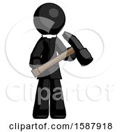 Poster, Art Print Of Black Clergy Man Holding Hammer Ready To Work