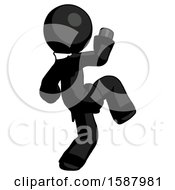 Poster, Art Print Of Black Clergy Man Kick Pose Start