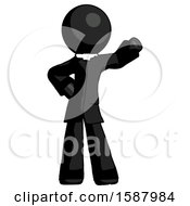 Black Clergy Man Waving Left Arm With Hand On Hip