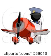 Poster, Art Print Of Black Police Man Flying In Geebee Stunt Plane Viewed From Below
