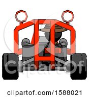 Poster, Art Print Of Black Detective Man Riding Sports Buggy Front View