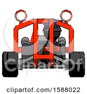 Black Police Man Riding Sports Buggy Front View