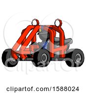 Black Police Man Riding Sports Buggy Side Angle View