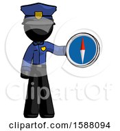 Poster, Art Print Of Black Police Man Holding A Large Compass